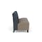Lesro Siena Armless 3 Seat Tandem Seating No Center Arms, Black, RS NightSky Back, MD Farro Seat SN3102 - alternate 3